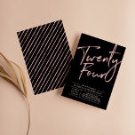 Convites Rosa de Script de Pincel Moderno Dourado 24.a Fest<br><div class="desc">Celebre seu dia especial com este simples na moda 24º convite de aniversário. Este design apresenta um script chic push "24" com um layout limpo na combinação de cores preto e rosa dourado. Há mais designs e suprimentos de festas disponíveis no meu compro,  BaraBomDesign.</div>