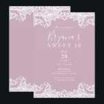 Convites Rosa Desbotado e Renda Branca Festa Elegante Sweet<br><div class="desc">Personalize para qualquer evento</div>