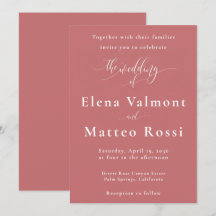 Rosa do Deserto Pink - Casamento Minimalista Român