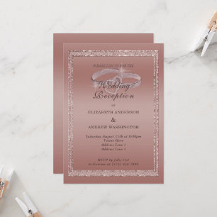 Convites Rosa Dourada Brilhante, Recepção de casamento de