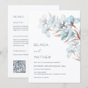 Convites Rosa Dourada Turquesa Flores Casamento Casual