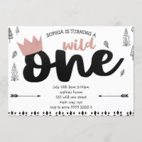 Rosa Dourado Boho Étnic WILD ONE primeiro aniversa