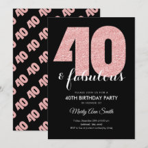 Rosa Dourado Brilhante 40 e Festa de aniversário f