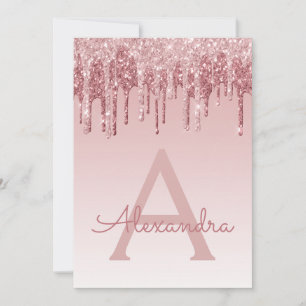 Convites Rosa Dourado brilho brilhante Doce Dezesseis Anive