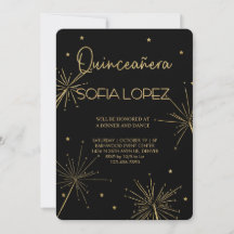 Rosa Dourado Brilho Elegante Quinceañera 