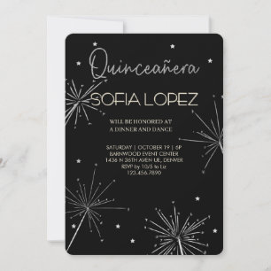 Convites Rosa Dourado Brilho Elegante Quinceañera
