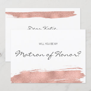 Convites Rosa Dourado Brushbrak é a minha carta de honra