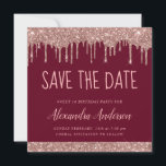 Convites Rosa Dourado Burgundy Glitter Sweet 16 Salvar a Da<br><div class="desc">Rosa Dourado - Rosa e Borgonha Marsala Sparkle Derramando brilho 16 - Festa de aniversário de 16 Raparigas Salvem o Convite para Data. Este convite é perfeito para a Festa de aniversário Sparkle Glitter Sweet 16ª,  que procura celebrar na Rosa Rosa Rosa Rosa Rosa Dourada.</div>