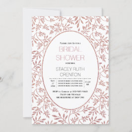 Convites Rosa dourado deixa chá de panela de casamento