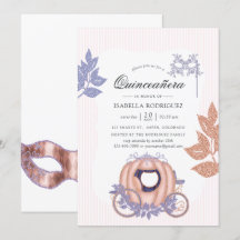 Rosa Dourado e Lilás Brilho Princesa Quinceañera