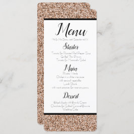 Convites Rosa Dourado Faux Glitter Menu