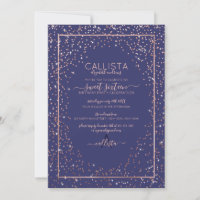 Rosa Dourado Glitter Confetti Border Sweet 16