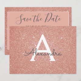 Convites Rosa Dourado Glitter Sweet 16 Salve a data