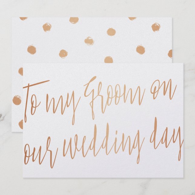 Convites Rosa Dourado Moderno para o meu noivo no dia do no (Frente/Verso)