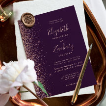 Rosa Dourado Roxo Escuro Casamento Brilho Falso na