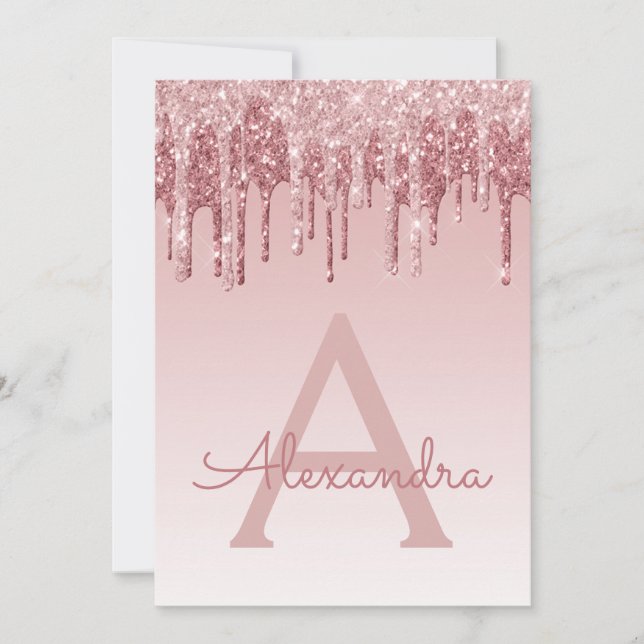 Convites Rosa Dourado Sparkle Glitter Doce Dezesseis Aniver (Frente)
