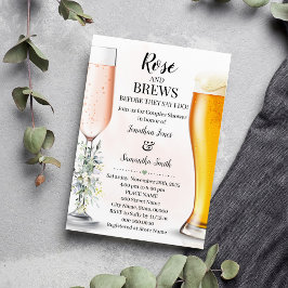 Convites Rosa e Brews Casais Casando Eucalyptus Greenery