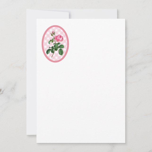 Convites Rosa e Gingham (Frente)