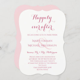 Convites Rosa e Recepção de casamento Postada rosa esbranqu