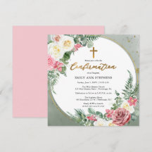 Rosa Elegante | Confirmação da Dourada Frame Girl