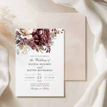 Rosa Empoeirado e Burgundy Floral Casamento Boho