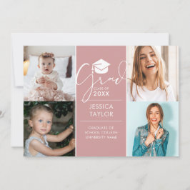 Convites Rosa Então E Agora 4 Fotografias Festas de formatu