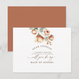 Convites Rosa Floral Bridesmaid - Madrinha de casamento