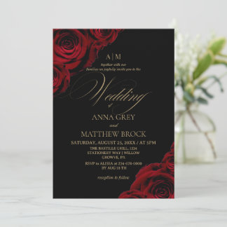 Convites Rosa Floral Romântica de Outono⎮Casamento Tudo em