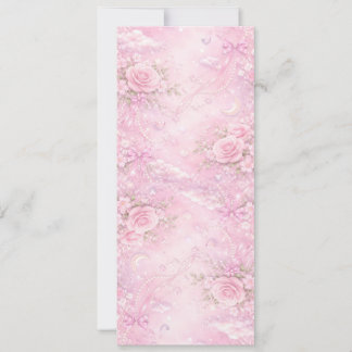 Convites Rosa Floral Sonhador Pérolas Laços Brilho Pastel