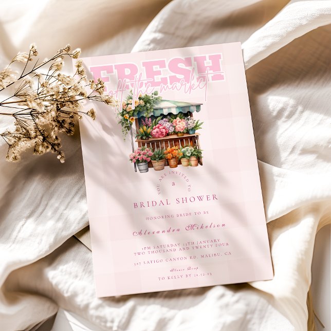 Convites Rosa fora do Chá de panela de mercado (Criador carregado)