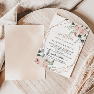 Convites Rosa Geométrico Clássico Ainda Fazemos Renovação D