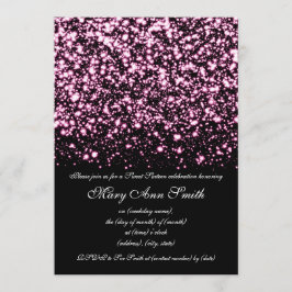 Convites Rosa Glam da meia-noite do partido do doce