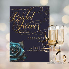 Convites Rosa Glitter Chá de panela Gótico escuro