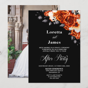 Convites Rosa Laranja Queimada Floral Casamento Depois da F