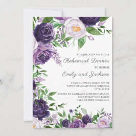 Convites Rosa Lavanda Lilás Aguarela Floral Ensaio
