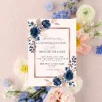 Rosa Marinho Dourada Azul Dusty Casamento Floral C