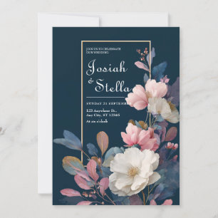 Convites Rosa Naval Mal-humorada Anêmona Floral Branca Casa