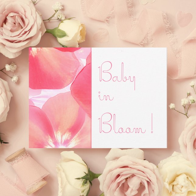 Convites Rosa no Chá de fraldas Bloom (Beautiful botanical Baby in Bloom invitations and partyware.)