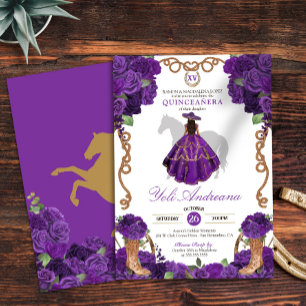 Convites Rosa Ocidental de Charra Vestidos Quinceanera