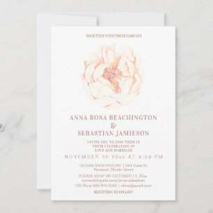 Convites *~* ROSA oral etéreo AR8 RSVP Casamento Invitati