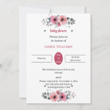 Rosa para Flores Elegantes Chá de fraldas Personal