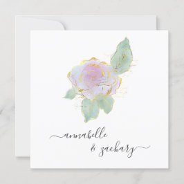 Convites *~* ROSA QR RSVP Dourado Glitter AR12 Casamento In