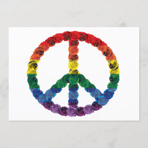Convites Rosa Rainbow - Sinal de paz