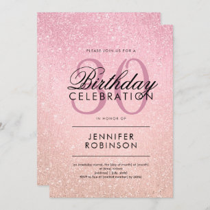 Convites Rosa Rosa Qualquer Idade, Aniversário, Tinta Da Li