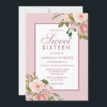 Convites Rosa Rosa Rosa Dourada, Elegante, Sweet 16, Convit<br><div class="desc">Elegante Rosa Rosa Dourada Sweet 16 Convidar Ver coleção correspondente em loja</div>