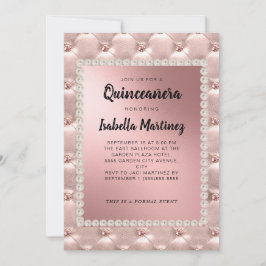 Convites Rosa Rosa Rosa Rosa Dourada Quinceañera Fotografia