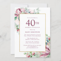 Rosa Rosa Rosa Rosa Infinita aniversário de 40 ano