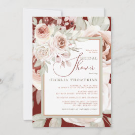 Convites Rosa Rosa Rosa Rosa Romântica no CHÁ DE PANELA da