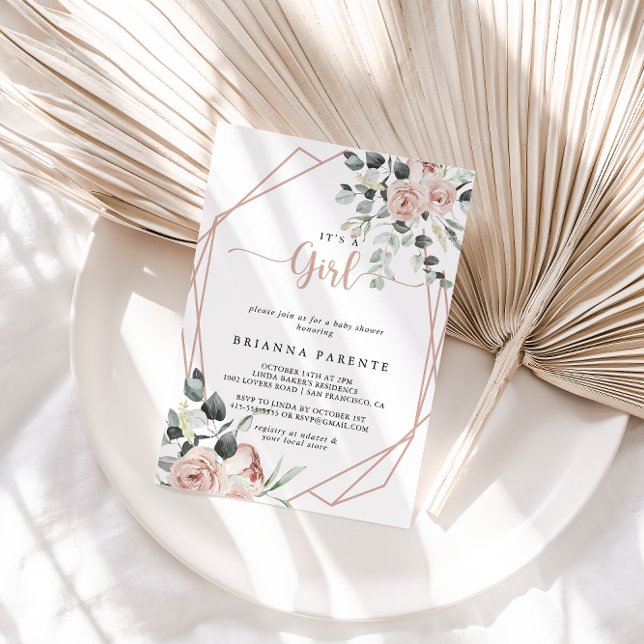 Convites Rosa Rosa Rosa Rosa Rosa Clássica Geométrica É Uma (Criador carregado)