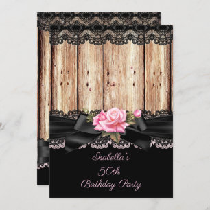 Convites Rosa rosa-rosa-rosa-rosa-rosa arco-preto-rendas 50